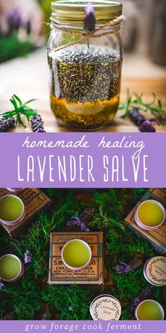 Healing Lavender Salve: Herbal Salve Recipes - If you're looking for homemade skin care recipes to make at home with medicinal flowers, you'll love this DIY herbal salve made with lavender, coconut oil, olive oil, & beeswax. This DIY body care recipe is the perfect way to soothe dry, cracked skin. Magnesium Salve, Homemade Healing Salve, Flower Infused Oil, Lavender Salve, Herbal Salve Recipes, Medicinal Flowers, Healing Salve Recipe, Help With Sleep, Healing Flowers