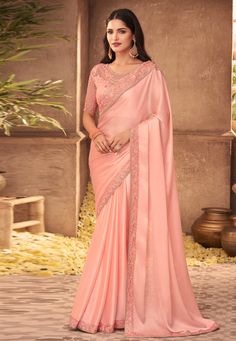 Peach silk festival wear saree 916  Desc:  Color : Peach Fabric : Silk Work : Sequins   Embroidery Wash Care : Dry clean Sleeve Style : Half Sleeve Long Sleeves : Done only in Custom Stitch Sleeves Lining : Done only in Custom Stitch Bust Size : 32 to 42 Inches Occasion : Wedding   Kitty Party   Mehendi   Sangeet   Party Wear   Engagement   Reception   Ceremonial. With Express Free Shipping and Custom Stitching, Buy Eid Special Saree Party wedding wear dresses Peach silk festival wear saree 916 Peach Saree, Latest Indian Saree, Indian Sarees Online, Wedding Saree Indian, Designer Lehenga Choli, Wear Saree, Silk Sarees Online, Georgette Fabric, Chiffon Saree