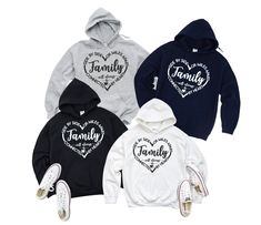 "Family Will Always Be Hoodie, Family Matching Hoodies, Family Hoodie, Family Christmas Gift, Family Vacation Hoodies, Gift For Family 🌾Welcome to \"Boutique Grace Sweatshirt & Hoodie Store\"... I will be presenting sweatshirts and hoodies, which are indispensable for your autumn and winter days, with special and different designs in my store.🌾 🌾Product Features ✔️Gildan® Heavy Blend™ Unisex Hoodie  ✔️50% Cotton / 50% Polyester ✔️Preshrunk fleece knit ✔️Classic Fit ✔️ Air jet yarns = softer f Family Matching Black Sweatshirt For Winter, Family Matching Black Winter Sweatshirt, Family Matching Long Sleeve Hoodie With Letter Print, Family Matching Cotton Sweatshirt For Winter, Family Sweatshirts, Family Hoodie, Hoodie Store, Matching Hoodies, Family Vacation Shirts