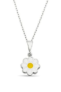 Sterling Silver Daisy Necklace Protective rhodium plating is applied on 925 sterling silver for long-lasting use against tarnishing Handmade Jewellery Handcraft Necklace Choose the Best Classic Silver Necklace With Flower Shape, Silver Hypoallergenic Flower Pendant Necklace, Hypoallergenic Silver Necklace With Flower Pendant, Hypoallergenic Silver Flower Pendant Necklace, White Polished Sterling Silver Jewelry, Flower Shape Jewelry As A Gift With Polished Finish, Yellow Sterling Silver Flower Jewelry, Flower Shaped Polished Jewelry As Gift, White Sterling Silver Charm Necklaces With Flower Charm