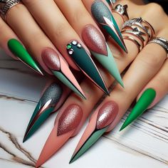 Artificial Nails Designs, Luv Nails, Acrylic Nails Stiletto, Stilleto Nails Designs, Pedicure Nail Designs, 2024 Nails, Sassy Nails, Matte Lipsticks, Stiletto Nails Designs