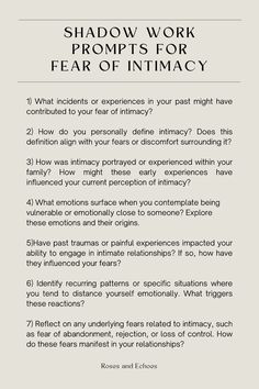 Emotional Shadow Work, Shadow Work To Get Over Someone, Shadow Work For Trust Issues, Shadow Work For Fear, Shadow Work For Ego, Shadow Work Trust Issues, Shadow Work Journal Prompts Sexuality, Fear Of Being Seen Shadow Work, Fear Shadow Work