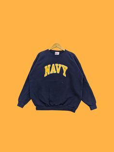 "Vintage 90s Navy spell out sweatshirts Navy crewneck navy sweater pullover big logo streetwear sport blue colour size xx-large Brand Name :- navy 📌 Tag Size :- Fit XXLarge Manual Measurement :- WIDTH (armpit to armpit) :- 25\" inches  LENGTH (shoulder to end of garment) :- 29\" inches  SLEEVE (shoulder to end of sleeve) :- 21\" inches  Condition :- Good Condition 8/10. Minor Defect Refer Picture. 📮DHL EXPRESS = 7-10 business day arrived 🔥SALE SALE SALE🔥" Cheap Navy Crew Neck Top, Cheap Navy Hoodie Sweatshirt, Cheap Navy Crew-neck Top, Luxury Navy Sweatshirt With Embroidered Logo, Cheap Navy Crew Top, Cheap Navy Sweatshirt With Letter Print, Cheap Navy Sweatshirt For Streetwear, Ogap Factory Navy Sweater, Navy Blue Vintage Nike Sweatshirt