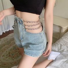 High Waist Denim Shorts, Winter Turtleneck, Girls Denim Shorts, Spring Break Outfit, Ripped Boyfriend Jeans, Blue Black Color, High Waist Denim, Women Shorts, Sweatshirt Short Sleeve