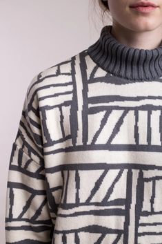 Knitted arty bricks pullover – mila.vert