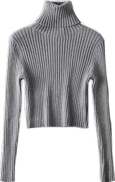 Fitted Winter Knit Top With Ribbed Collar, Winter Fitted Knit Top With Ribbed Collar, Winter Ribbed Stretch Cropped Sweater, Fitted Knit Top With Ribbed Collar For Winter, Ribbed Stretch Cropped Sweater For Winter, Stretch Ribbed Cropped Sweater For Winter, Fitted Knitted Turtleneck Cropped Sweater, Fitted Gray Sweater With Ribbed Collar, Winter Stretch Knit Top With Ribbed Collar