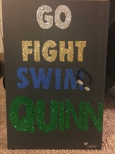 Swim Cheer Posters, Swim Posters Signs, Good Luck Swimming Quotes, Swim Signs High School, Senior Swim Poster, Swim Posters High School, Swimming Posters High School, Swim Meet Poster Ideas, Swim Team Posters Ideas