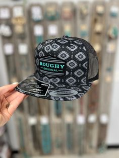 Roughy Original Logo6-PanelOSFA AdultMid-ProfileHybrid Bill - flat, bend, or curve itBuilt to PerformWater & Sweat ResistantAuthentic Snapback Hooey Hats Womens, Western Flat Bill Hats, Western Hats Mens, Snapback Hats Outfit, Flatbill Hats, Western Trucker Hats, Country Boy Outfits