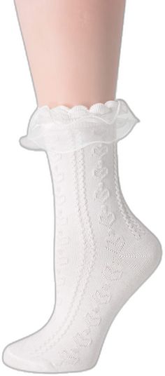 Socks Lace, Lace Ruffle, Cotton Socks, Ankle Socks, Shoes Jewelry, Socks, Lace