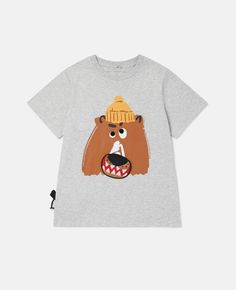 Angry Grizzly Bear, Stella Kids, Angry Bear, Logo Basketball, Autumn Winter 2023, Circular Logo, Velcro Patches, Striped Beanies, Designer Kids Clothes