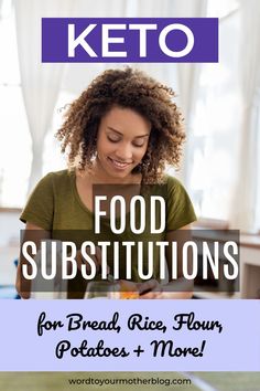 15+ healthy food substitutes that are low calorie, low carb, keto-friendly, and will help curb your food cravings. Healthy Food Substitutes, Food Substitutes, Food Substitutions Healthy, Low Calorie Low Carb