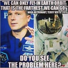 a man in an astronaut's space suit with the caption do you see the problem here?