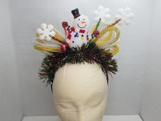 Unisex-  One Size Fits All-  Fits Kids and Adults Free, Fast shipping! Click here to see my other Ugly Christmas Headbands... https://www.etsy.com/shop/thecostumecafe/?etsrc=sdt&search_query=christmas Message me with your zip code to upgrade to Express shipping... http://www.etsy.com/conversations/new?with=notthekitchensink&ref=pr_contact Whimsical Christmas Party Headband, Novelty Christmas Party Headband, White Novelty Headband For Party, Adjustable Headband For Holiday Festivities, Christmas Party Adjustable Hair Accessories, Red Christmas Holiday Headband, Adjustable Christmas Holiday Headband, Sushi Costume, Snowman Funny