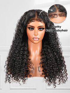 Hair Name: Wear Go Glueless Wigs Hair Style: Water Wave Hair Hair Length: 18-30 inches Wig Weight: 200-320g/Wig (Depending on Length and Density) Color: Natural Black Density: 180% Cap Size: Medium, 22.5inch (Customize Size Service >) Lace Size: 11x4 Pre-cut Lace Quality: 100% Virgin Human Hair Wigs Last for More Than One Year Lace Top Swiss HD Lace Shipment: DHL, FedEx, or UPS 3-10 Business Days ? Curly Baby Hair, Straight Blonde Hair, Glueless Wigs, Blonde Lace Front Wigs, Wave Wig, Deep Wave Hairstyles, Wigs Hair, Human Virgin Hair, Body Wave Hair