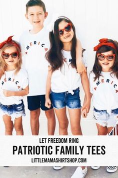 Celebrate the Fourth of July with the most patriotic and trendy tees! Match with the whole family, or let everyone choose the design that best fits them. Shop now at littlemamashirtshop.com. Graphic Cotton Tee For 4th Of July, 4th Of July Short Sleeve Graphic Tee Shirt, 4th Of July Graphic Tee Short Sleeve Shirt, Family Matching 4th Of July T-shirt With Graphic Print, 4th Of July American Flag Graphic Tee Shirt, Family Tees, Trendy Tee