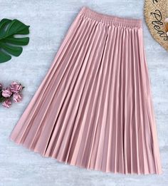 Chic Pleated Skirt In Solid Color, Chic Solid Color Skirt For Spring, Chic Solid Color Midi Pleated Skirt, Chic Solid Color Pleated Midi Skirt, Chic Midi Pleated Skirt In Solid Color, Spring Party Pleated Skirt In Solid Color, Spring Party Solid Color Pleated Skirt, Solid Color Long Pleated Skirt For Party, Long Solid Color Pleated Skirt For Party