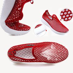 Hot Season Female Sandals Mesh Breathable Women Shoes Fashion Sports Shoes Soft Comfortable Women Shoes Zapatos De Mujer Sporty Synthetic Slip-on Sneakers For Summer, Summer Sports Slip-on Sneakers With Cushioned Footbed, Breathable Synthetic Slip-on Sneakers For Summer, Red Breathable Slip-on Sneakers With Round Toe, Lightweight Walking Shoes For Summer Sports, Breathable Flat Walking Shoes, Breathable Mesh Walking Shoes With Round Toe, Breathable Lightweight Flat Walking Shoes, Lightweight Sporty Summer Sneakers