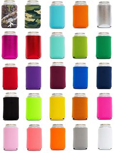 various colors of spools of thread on a white background