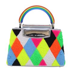 Brand: Louis Vuitton Model: Capucines Color: Multicolour Material: Leather Inclusions: Dust Bag / Item Box / Shoulder Strap Dimensions: W27cm x H17cm x D9cm Serial number: RFIC(E0:16:3C:01:E5:F9:62:46 Country of origin: France Condition: A - excellent condition. Timeless elegance meets exclusivity in Louis Vuitton's limited edition Capucines bag. Every detail is meticulously crafted to exalt refinement and sophistication. Experience rare luxury with this iconic piece, the ultimate symbol of styl Luxury Multicolor Square Bag, Designer Multicolor Rectangular Shoulder Bag, Trendy Multicolor Shoulder Bag For Evening, Luxury Multicolor Handheld Shoulder Bag, Multicolor Square Shoulder Bag For Evening, Rainbow Rectangular Bag For Parties, Modern Multicolor Clutch Bag, Rainbow Rectangular Party Bag, Designer Multicolor Evening Bags