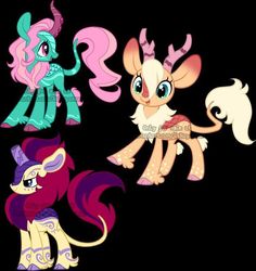 the four ponys are all different colors