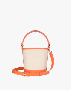 Shop Canvas Mini Bucket Bag from Hyer Goods! Get conscious & cute products that are plastic-free and made from eco-friendly leather and materials. Bag Silhouette, Cool Signatures, Mini Bucket Bag, Sustainable Bag, Neutral Shoes, Corporate Fashion, Upcycled Leather, Mini Bucket Bags, Mini Bucket