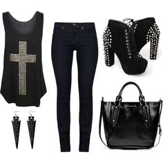 Chic Outfits Polyvore, Mazikeen Smith, Outfits Punk, Mode Rockabilly, Rock Clothing, Clothing Guide, Marley Rose