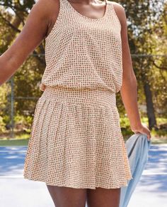 A good warm-weather top is a closet staple. This fun-loving tank embodies the trail-to-tasting room lifestyle with an active, water-friendly build and fun prints that dress up just when you need them to. Bonus: Make it a set with our Sunkissed Shorts for double the good vibes. Casual Spring Tank Top For Warm Weather, Playful Sleeveless Tank Top For Vacation, Playful Sleeveless Tops For Day Out, Sleeveless Tank Top For Spring, Casual Patterned Tank Top For Summer, Casual Sleeveless Top For Warm Weather, Playful Tank Top For Spring Vacation, Athleisure Sleeveless Tank Top For Vacation, Patterned Tank Top For Beach In Summer