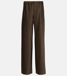 Fluid satin straight pants in brown - Vince | Mytheresa Vince Clothing, Brown Silk, Silk Pants, Pants Straight, Fall 2024, Straight Pants, Color Names, Shopping List, Designing Women