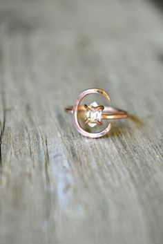 Beautiful and unique! #handmadejewelry #crescentmoon #uniquerings https://www.etsy.com/listing/727708949/crescent-moon-and-herkimer-diamond-ring Celestial Rose Gold Round Crystal Ring, Celestial Rose Gold Crystal Ring, Celestial Rose Gold Crystal Promise Ring, Rose Gold Moon Charm Jewelry For Wedding, Rose Gold Moon Charm Wedding Jewelry, Rose Gold Jewelry With Moon Charm For Wedding, Rose Gold Moon Phase Jewelry For Wedding, Celestial Crystal Ring With Rose Cut Diamonds As Gift, Black Tourmaline Ring