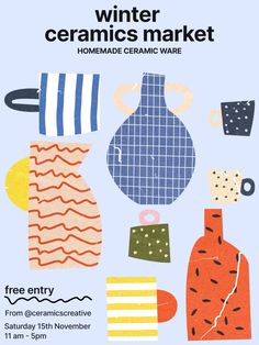 a poster for the winter ceramics market