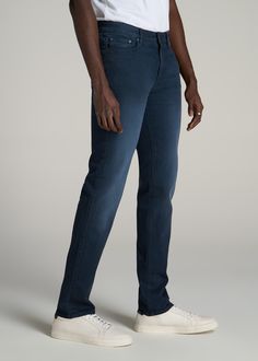 About Our Tall Slim-Fit Jeans Fitted and fresh with a length you'll love. Our newest tall men's jeans offer the perfect balance of tapered and skinny, with a versatile slim-fit that you'll reach for day after day. We know the struggles of finding more fitted styles when you're a tall guy, with jeans that are either too loose or too short (or both). And when you're wearing a slimmer pair, the fit is more important than ever – you want your jeans to fit close to your frame while still having all t Scrubs Dress, Cozy Sleepwear, Tall Men, Sports Blazer, Women Essentials, Long Sleeve Tee Shirts, Mens Essentials, Clothing Care, Suit Shop