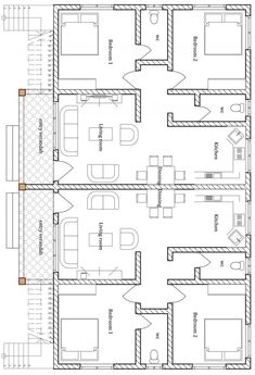 the floor plan for a two story house with an attached living room and dining area