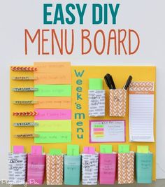 the easy diy menu board is displayed on an iphone screen, and it's ready to be used