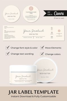 an info sheet showing the different types of cosmetics and their packaging options for each product