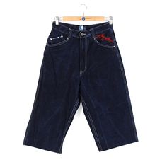 Welcome to our shop. We are waiting for your wishes, also don't be afraid to ask any questions. If you like something from our clothes, just add to favourites or write to us. Follow us on instagram - - ITEM - 00s Vintage men's KARL KANI dark navy blue jean shorts Size W28 W30 hip hop baggy denim shorts 90s hip-hop clothing streetwear - SIZE - Size Label (W28) but more W30 Waist band - 13,8 (35cm) Length - 29,9 (76cm) Front Rise - 13,4 (34cm) Back Rise - 16,9 (43cm) Thigh - 12,6 (32cm) Hip - 21,6 Y2k Cotton Jean Shorts For Streetwear, Y2k Jean Shorts For Streetwear, Y2k Style Short Jean Shorts For Streetwear, Y2k Short Jeans For Streetwear, Y2k Style Relaxed Fit Streetwear Shorts, Retro Blue Jean Shorts For Streetwear, 90s Style Short Length Jeans For Streetwear, Y2k High Waist Shorts For Streetwear, 90s Style Dark Wash Bottoms For Streetwear