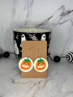 Pillsbury Halloween Sugar Cookie Earrings - Etsy Fun Halloween Earrings Gift, Fun Halloween Earrings For Gifts, Fun Halloween Gift Earrings, Playful Halloween Earrings As A Gift, Playful Halloween Earrings For Gift, Playful Halloween Earrings For Gifts, Trendy Halloween Dangle Earrings, Halloween Themed White Earrings, Halloween Cookie Earrings