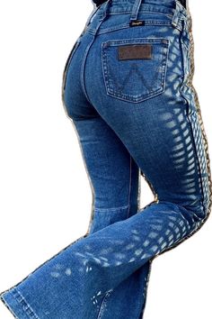 Western Style Blue Jeans For Rodeo, Western Style Fitted Jeans For Spring, Spring Western Fitted Jeans, Fitted Blue Jeans For Rodeo, Blue Mid-rise Bottoms For Rodeo, Fitted Western Style Denim Blue Bottoms, Trendy Denim Bottoms For Rodeo, Fitted Western Denim Blue Bottoms, Fitted Denim Blue Western Bottoms