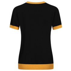 - Gebreide top
- Garen van 100% katoen
- Ongevoerd
- Regular fit

- Lange mouw
- Machinewasbaar Casual Black T-shirt With Contrast Trim, Black Cotton Top With Contrast Trim, Black Cotton Tops With Contrast Trim, Black Stretch Color Block T-shirt, Casual Black Sweater With Contrast Color, Black Stretch Color Block Tops, Retro Cotton Tops For Layering, Black Knit Tops For Layering, Black Knit Crew Neck T-shirt