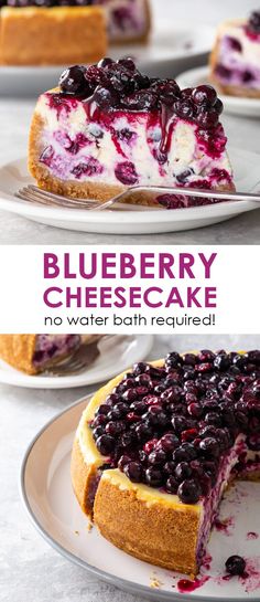 blueberry cheesecake with no water bath required