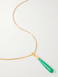 The beautiful stones used in Loren Stewart's jewelry are sourced from all around the world. This necklace is handmade from gold vermeil and strung with a long, teardrop-shaped green quartz. Beautiful Stones, Onyx Necklace, Green Quartz, Fine Jewelry Designers, Quartz Necklace, Fashion Jewelry Necklaces, Net A Porter, Gold Vermeil, Fashion Watches