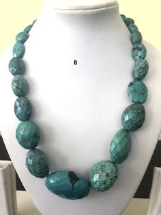 "This listing is for Natural Turquoise Oval Tumbles, Turquoise Nugget Beads, Faceted Turquoise beads, Turquoise Necklace, Turquoise Loose Beads, GDS1180. PLEASE CHOOSE YOUR OPTIONS FROM THE VARIATIONS BELOW. THESE ARE ONE OF A KIND BEADS AND YOU SHALL RECEIVE THE SAME STRAND AS IN THE PICTURE. DETAILS OF EACH STRAND IS LISTED BELOW. Gemstone : Turquoise Size (mm) : 1. 22\", 26PCS, 18-37MM, 194GMS 2. 21\", 25PCS, 16-29MM, 160GMS 3. 22\", 21PCS, 22-33MM, 236GMS 4. 17\", 23PCS, 21-26MM, 101GMS 5. 1 Turquoise Necklace With Natural Round Beads, Turquoise Polished Oval Beads Jewelry, Bohemian Faceted Turquoise Beaded Necklaces, Polished Oval Beads Turquoise Necklace For Gift, Beaded Turquoise Necklace With Oval Beads, Turquoise Faceted Beads Necklace For Jewelry Making, Bohemian Faceted Turquoise Necklaces, Turquoise Oval Polished Beads, Faceted Turquoise Bohemian Necklaces