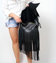 Western Fringe hobo bag - black leather bohemian bag, Western shoulder bag, Bohemian Women bag, Western fringe purse This crossbody bag is the perfect size to carry your daily essentials in style! It is made from high quality leather. This leather bag is a perfect everyday bag! There is a lot of space and you can put there everything in your everyday life. * Top zipper closure * Outer slip pocket on the back * Includes internal pockets for mobile phone and other small items. Important note: The Fringe Hobo Bag For Everyday Use, Black Hobo Bag With Tassels For Everyday Use, Black Tote Hobo Bag For Festival, Everyday Hobo Shoulder Bag With Fringe, Everyday Hobo Bag With Fringe, Everyday Fringe Hobo Bag, Black Tote Shoulder Bag For Festival, Black Bags With Tassels For Everyday Use, Black Shoulder Bag With Tassels For Everyday Use