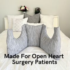 Our open heart surgery pillow that wraps around your torso will become your new best friend just like our heart pillows have been to heart patients.  If you are looking for the perfect gift to give a friend or loved one who has an upcoming surgery - whether it be a CABG Surgery, Bypass, Abdominal Surgery, Hernia Repair, Kidney Surgery, Mastectomy or Lumpectomy, you've come to the right place. We have sold thousands of our various pillows to hospitals and individuals through our regular website s Post Surgery Gift Basket Tonsels, Tonsle Surgery Gifts, Gift Basket After Heart Surgery, Gifts For After Surgery Guys, Heart Patient Gifts, Post Open Heart Surgery Gifts, Heart Surgery Recovery, Kidney Surgery, Surgery Gift