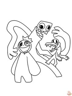 two cartoon characters with one holding the other's hand and another looking at it