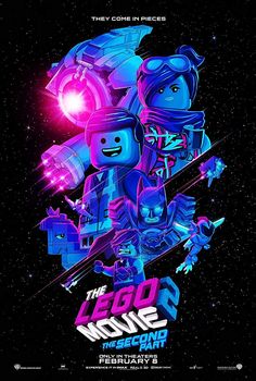 the lego movie poster with an image of two people in space and one is holding a light