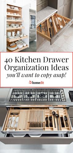 the kitchen drawer organization ideas you'll want to copy asap are in this post