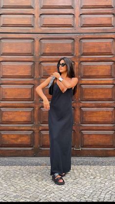 Satin Dress Long, Looks Street Style, Looks Black, Outfit Goals, Mode Inspiration, Style Blog, Spring Summer Outfits