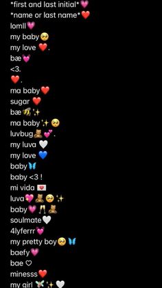 an emo message with hearts and other emoticions on the screen, which reads first and last initial name or last name