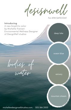 the color palettes for an ocean themed poster