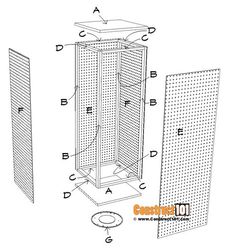 three different types of metal screens with numbers and letters on the front, one in black and white